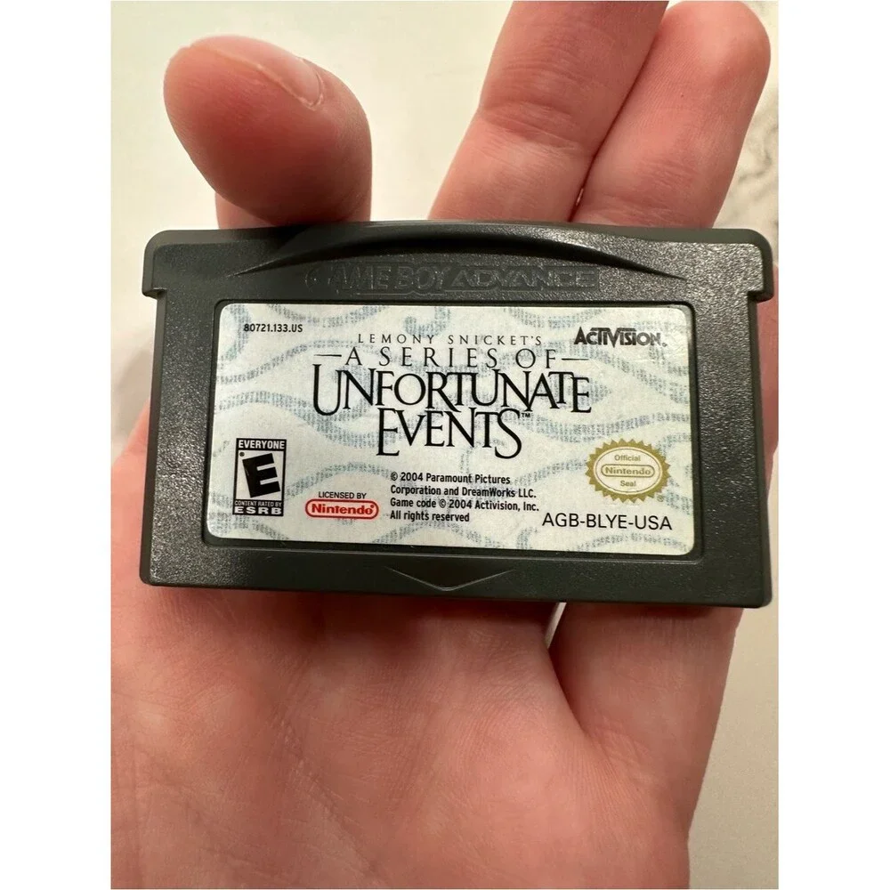 Nintendo Game Boy Advance Gray 'A Series of Unfortunate Events' Game